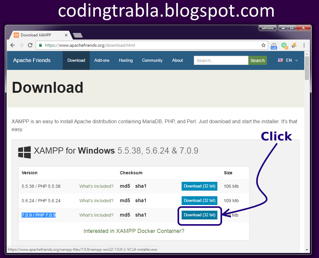 xampp software free download latest version